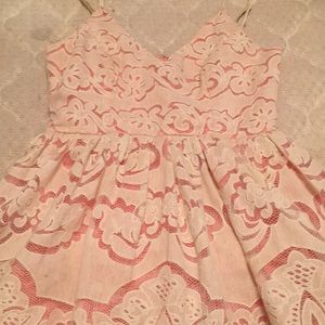 Pink lace dress